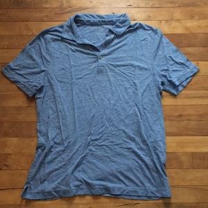 Men’s polo shirt light blue three buttons